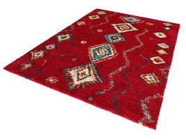 Hochflor Geometric 102693, red