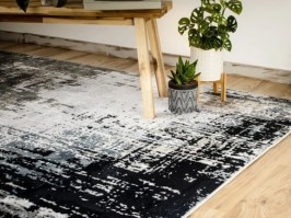 Mūsdienīgs paklājs ar printētu zīmējumu Tamp 130 pelēks