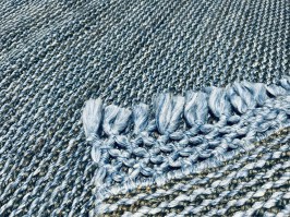 Divpusējs džutas paklājs 49106353 zils